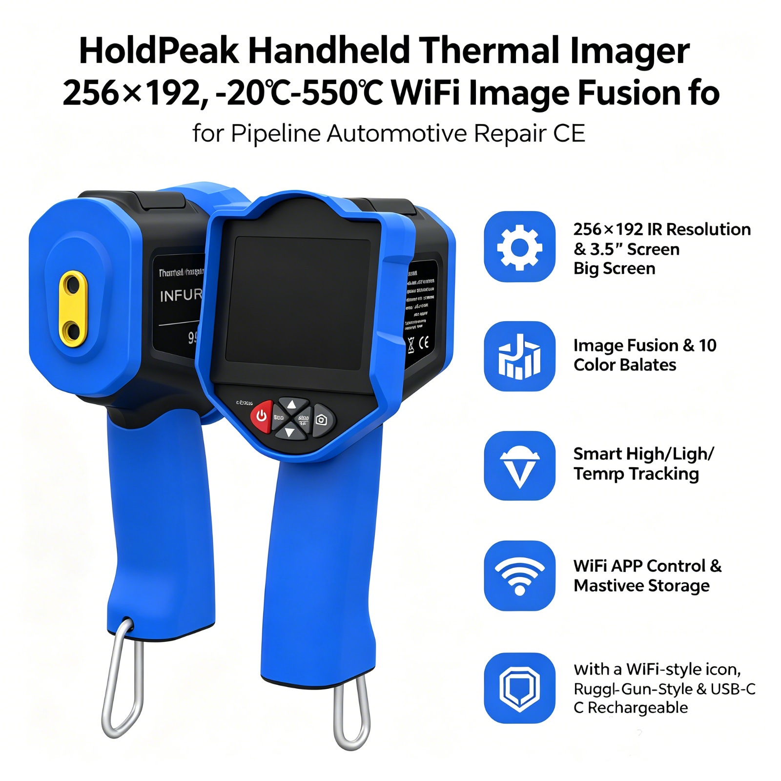 HoldPeak Thermal Camera, 256x1 - Thermal Imaging Camera 256X192 review and price